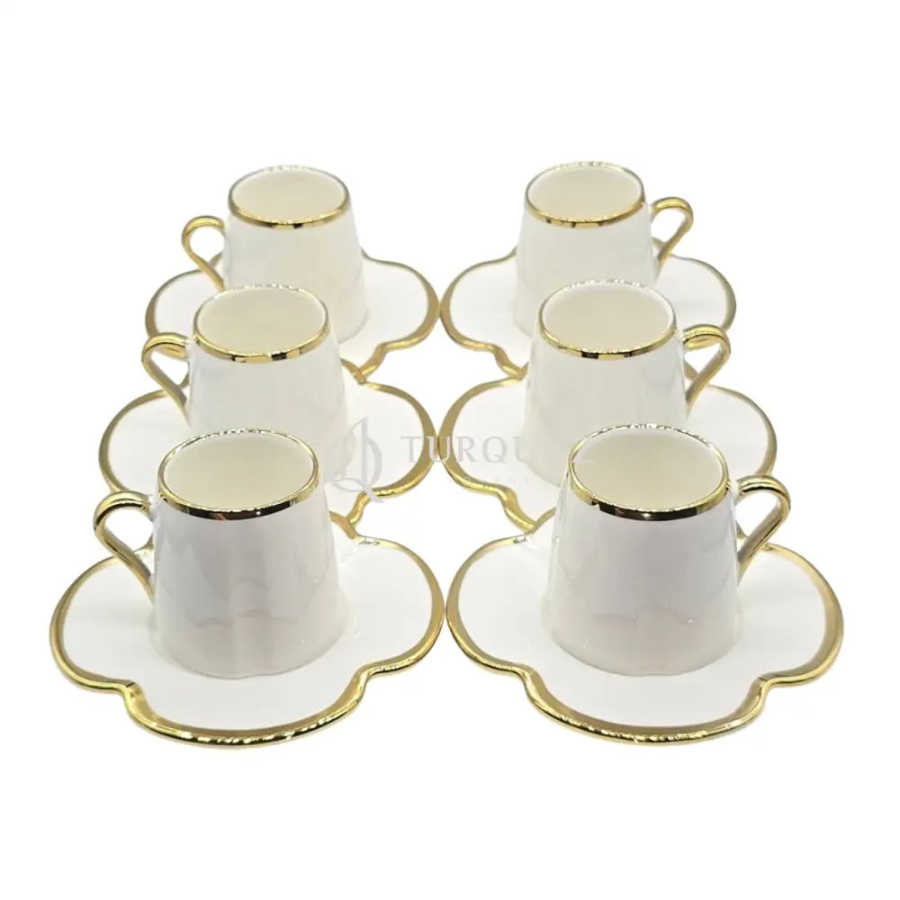 Paci Margaret Porcelain Turkish Coffee Cup Set 6pcs Paci Margaret 6-Piece Coffee Cup Set