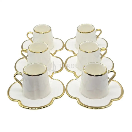 Paci Margaret Porcelain Turkish Coffee Cup Set 6pcs Paci Margaret 6-Piece Coffee Cup Set