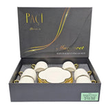Paci Margaret Porcelain Turkish Coffee Cup Set 6pcs Paci Margaret 6-Piece Coffee Cup Set