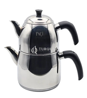 Paci Milano Black Handle 304 Stainless Steel Turkish Teapot Paci Milano Bklt.Handle 304 Steel Teapot