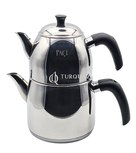 Paci Milano Black Handle 304 Stainless Steel Turkish Teapot Paci Milano Bklt.Handle 304 Steel Teapot