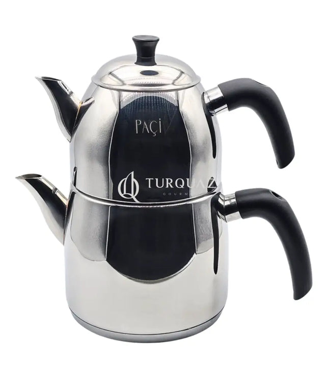 Paci Milano Black Handle 304 Stainless Steel Turkish Teapot Paci Milano Bklt.Handle 304 Steel Teapot