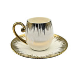 Paci Terra Porcelain Turkish Coffee Cup Set 6pcs Paci Bamboo Porcelain Coffee Cup Set