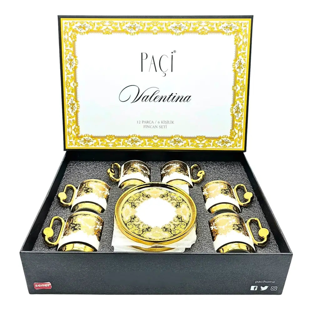 Paci Valentina 6 Pcs Coffee Cup Set Paci Valentine 6 Piece Coffee Cup Set