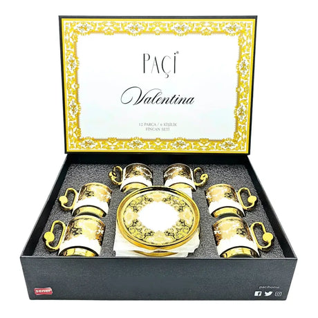 Paci Valentina 6 Pcs Coffee Cup Set Paci Valentine 6 Piece Coffee Cup Set