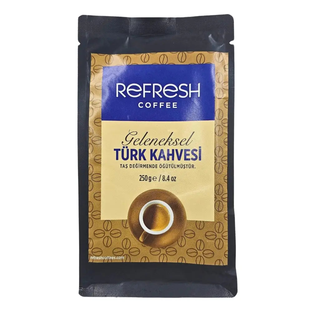 Refresh Traditional Turkish Coffee Grinded in Stone Mill 250g Refresh Turkish Coffee Arabica % 100 250g