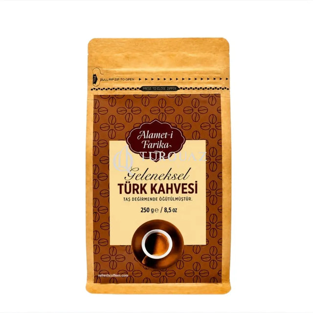 Refresh Alamet -i Farika Traditional Turkish Coffee Grinded in Stone Mill 250g - Refresh Turkish Coffee Arabica % 100