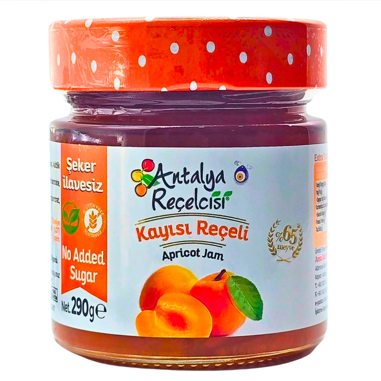 Antalya Recelcisi Apricot Jam Zero Sugar 290g