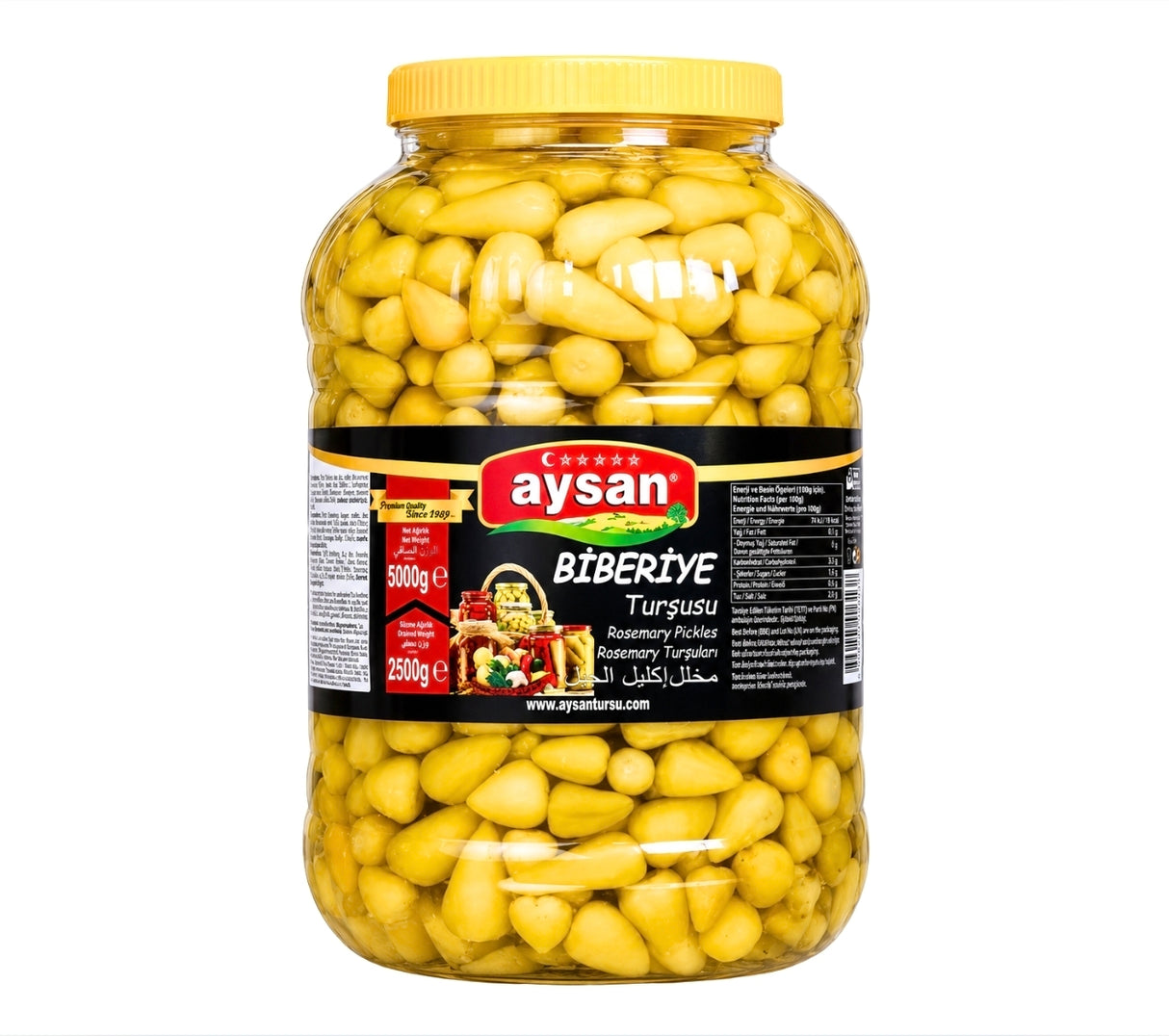 Aysan Hot Yellow Pickled Peppers 12.5Kg