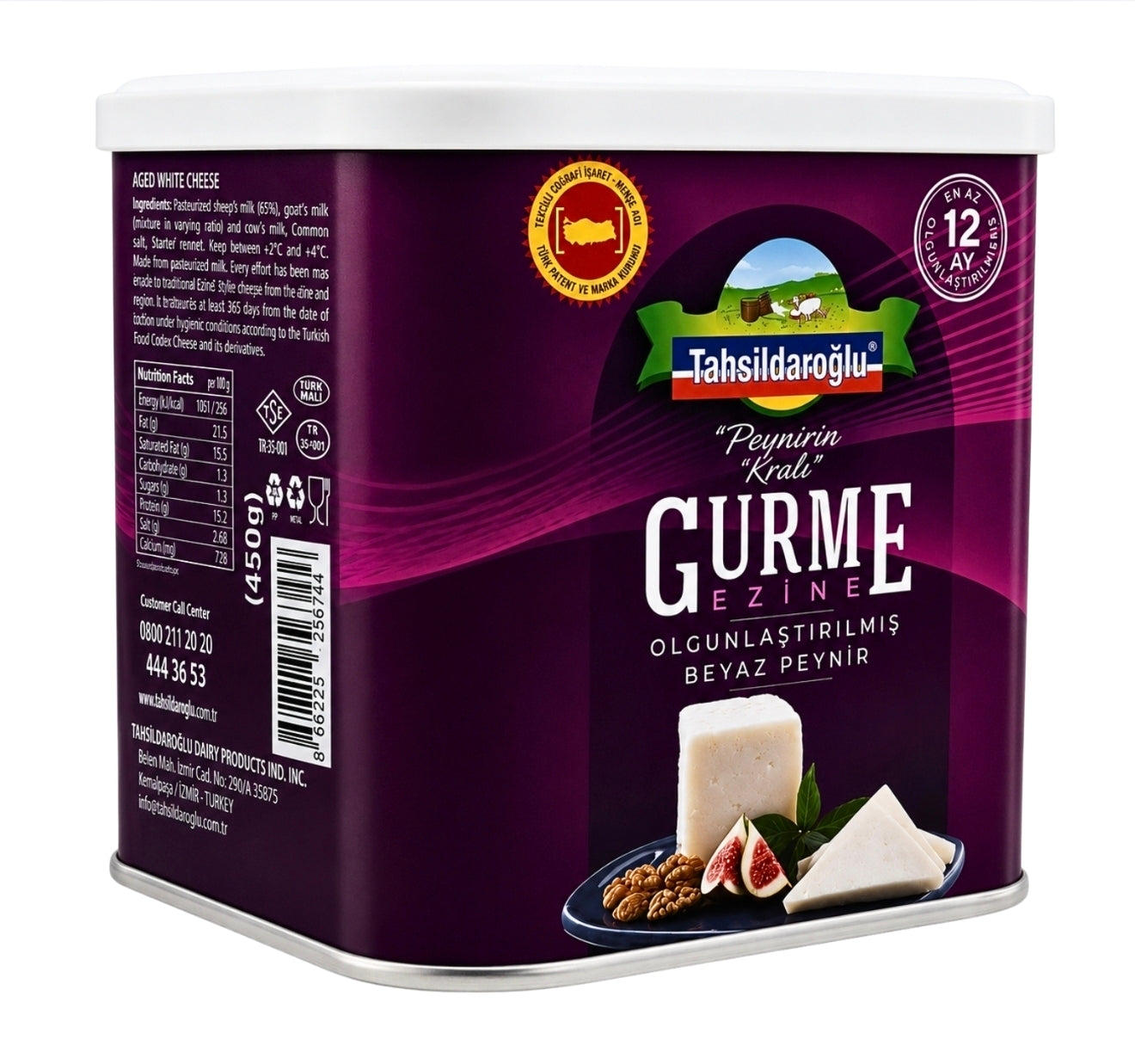 Tahsildaroglu 450g Gurme Ezine Full Fat White Cheese