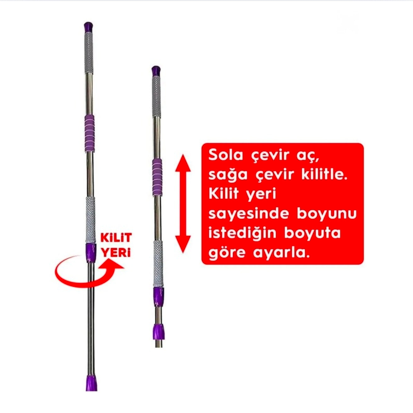 Easy Clean Mop Sweeper Kit (Support + Stick + 2 Dry Cloths)