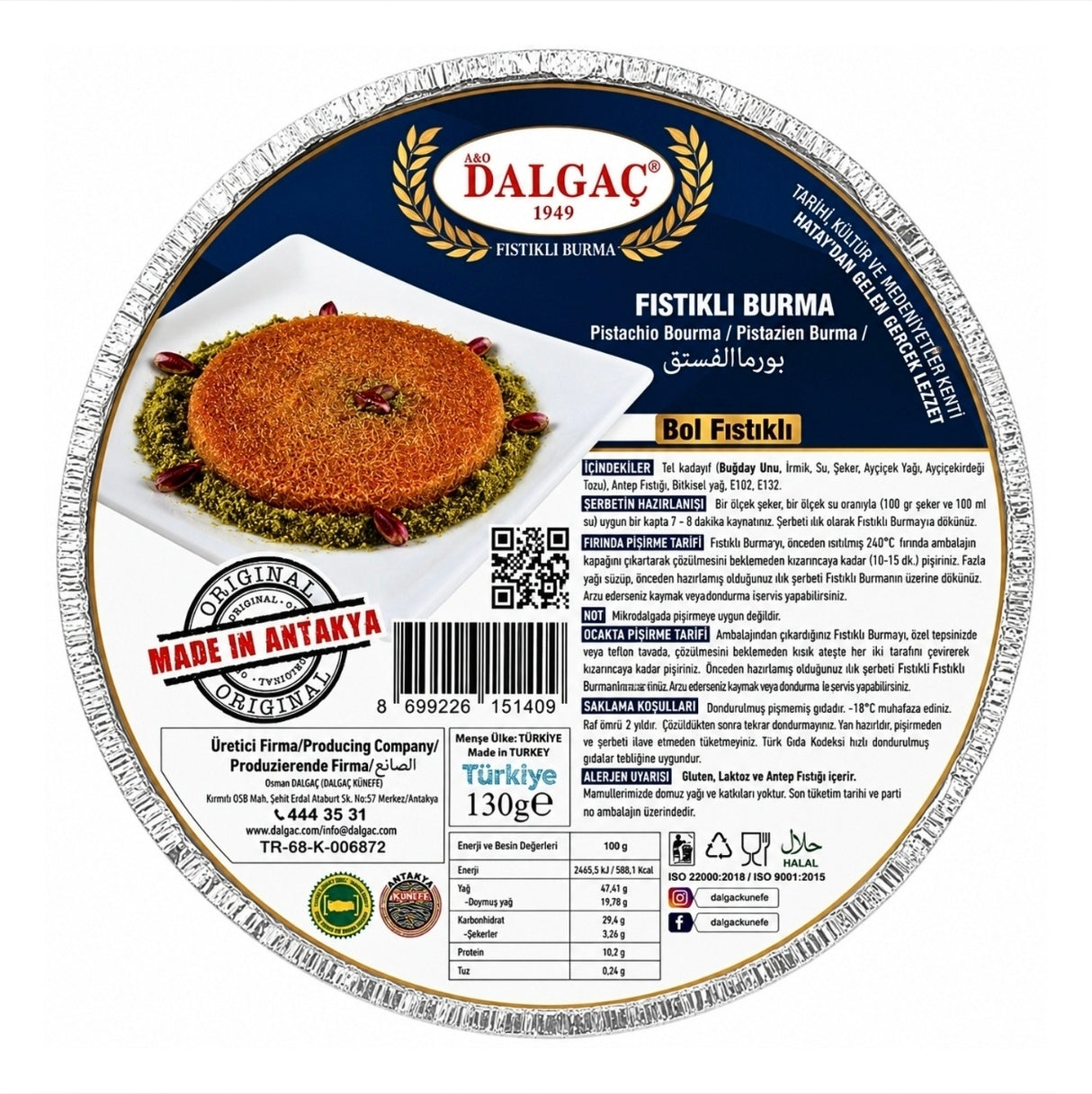 Dalgac Pistachio Burma 130g