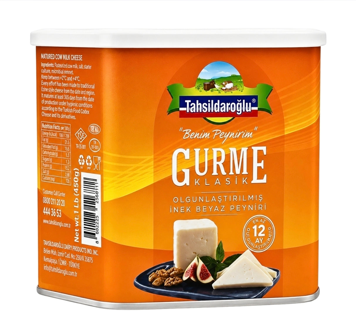 Tahsildaroglu 450g Gurme Classic Full Fat White Cheese