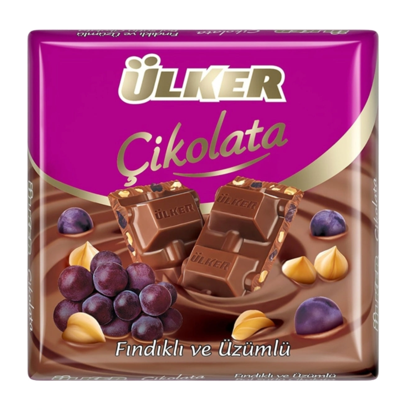 Ulker Chocolate 60% Hazelnut with Raisins  60g