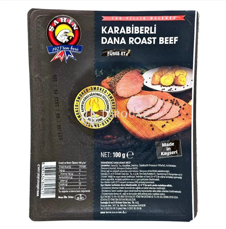 Sahin Sliced Roasted Beef with Black Pepper 100g Roasted Beef with Black Pepper