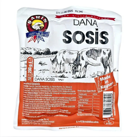 Sahin Vacuum Sausage 200g TURKISH SAUSAGES