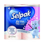 Selpak Extra Bathroom Paper Roll Refreshing Pack with Odour Clean Technology Toilet Paper 3ply X 4 Rolls Selpak Extra