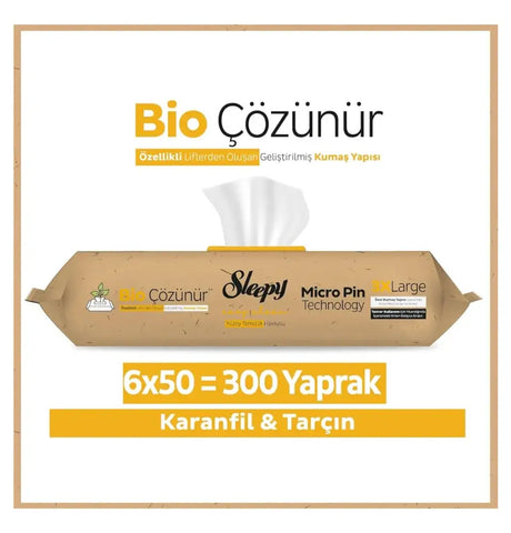 Sleepy 3XL X 50pcsBio Degradable White Vinegar Clove & Cinnamon Surface Cleaning Towels Sleepy 3XL / 50pcsBio