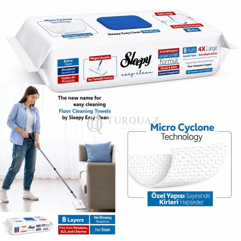 Sleepy 4XL X 50pcs BLEACH ADDITIVE Mop Compatible Floor Cleaning Towels - Cleaning Towel