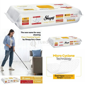 Sleepy 4XL X 50pcs HERBAL SOAP Mop Compatible Floor Cleaning Towels Floor Cleaning