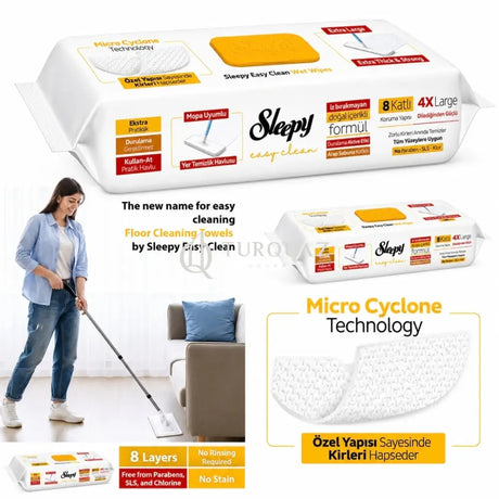 Sleepy 4XL X 50pcs HERBAL SOAP Mop Compatible Floor Cleaning Towels - Floor Cleaning