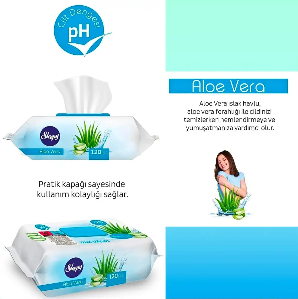 Sleepy Aloe Vera 120 Wet Wipes Sleepy Aloe Vera 120 Wet Wipes