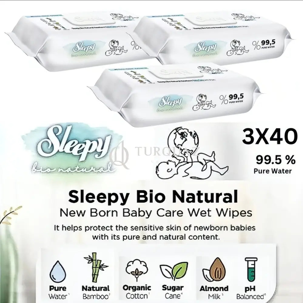 Sleepy Bio Natural Wet Wipes 40 Sheets X 3pack Sleepy Bio Natural 40 Sheets 12 Pack Wet Wipes