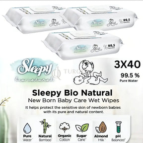 Sleepy Bio Natural Wet Wipes 40 Sheets X 3pack Sleepy Bio Natural 40 Sheets 12 Pack Wet Wipes