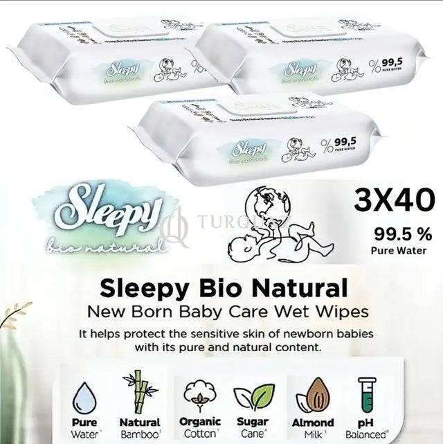 Sleepy Bio Natural Wet Wipes 40 Sheets X 3pack Sleepy Bio Natural 40 Sheets 12 Pack Wet Wipes