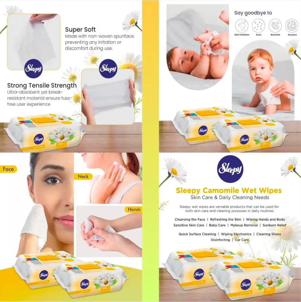 Sleepy Camomile 120 Wet Wipes Sleepy Camomile 120 Wet Wipes