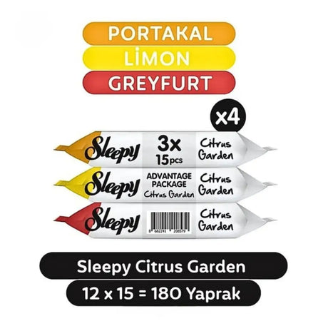 Sleepy Citrus Garden Travel Pack Pocket Wipes 15 Sheets X 3Pack Sleepy Citrus Travel Pack Pocket Wipes 12*3*15