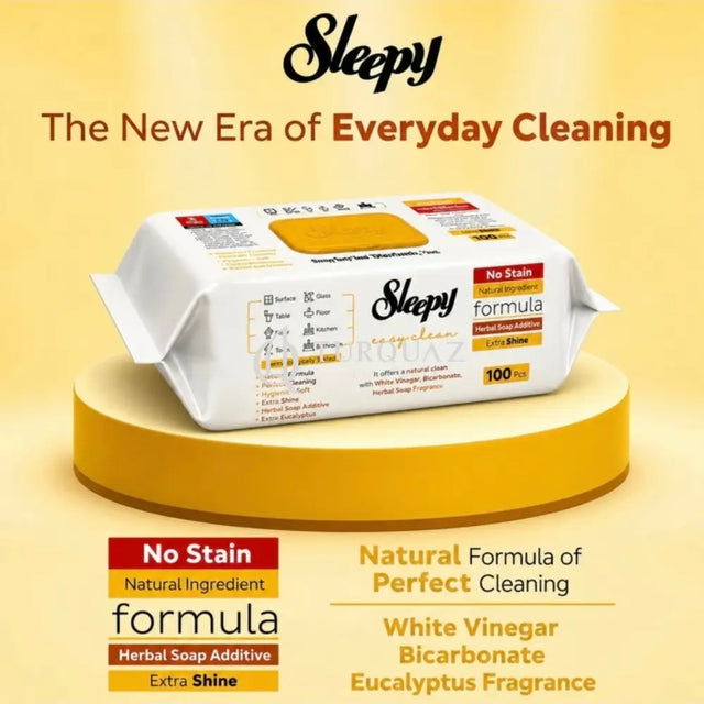 Sleepy HERBAL SOAP ADDITIVE Easy Clean Multi-Surface Cleaning Wipes 100Sheets - Floor Cleaning