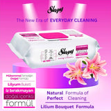 Sleepy Lilium Bouquet,Easy Clean Multi-Surface Cleaning Wipes 100 Sheets Sleepy Lingette de Nettoyage Easy Clean
