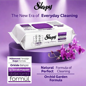 Sleepy Orchard Garden Easy Clean Multi Surface Cleaning Wipes 100 Sheets - Sleepy Orchid Garden Surface Cleaning Towel