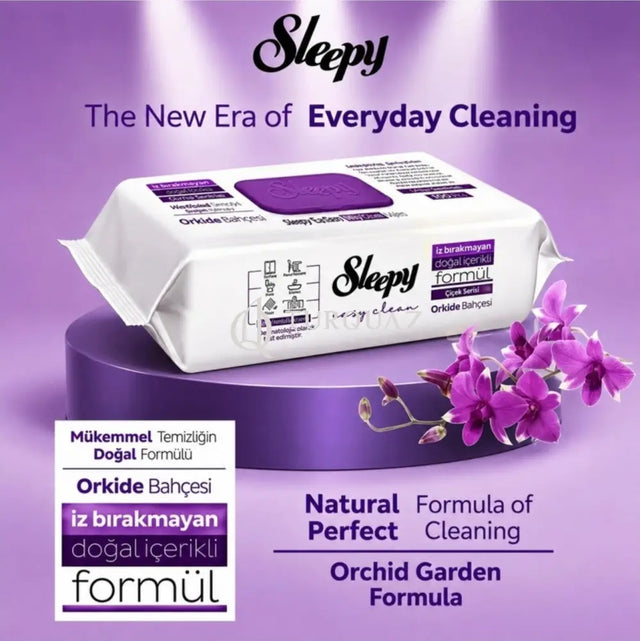 Sleepy Orchard Garden Easy Clean Multi Surface Cleaning Wipes 100 Sheets - Sleepy Orchid Garden Surface Cleaning Towel