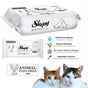 Sleepy Pet Wet Wipes Natural Bamboo Pure Water & Vegetable Glycerine 60Sheets Petcare wipes
