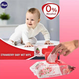 Sleepy Strawberry Care Baby 120 Pcs Wet Wipes - Sleepy Strawberry Care Baby 120 Wet Wipes