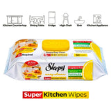 Sleepy Super Kitchen Lemon 2x50 - 100 Wipes Sleepy x50 Super Kitchen Wipes