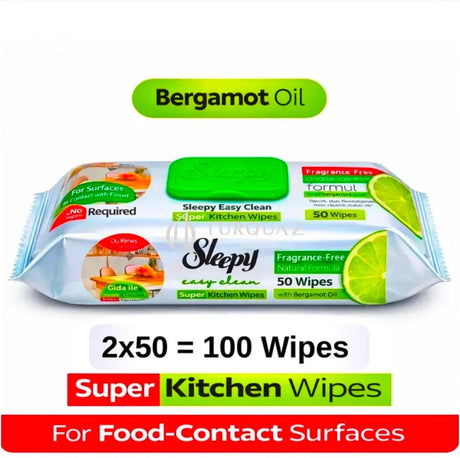 Sleepy Super Kitchen Lime 2x50 - 100 Wipes Sleepy Super Kitchen Wipes Lime 50x