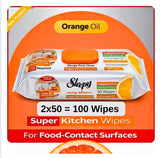 Sleepy Super Kitchen Orange 2x50 - 100 Wipes Sleepy Super Kitchen Orange 2x50 - 100 Wipes