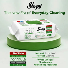 Sleepy WHITE SOAP ADDITIVE Easy Clean Multi Surface Cleaning Wipes 100 Sheets - Surface Cleaning