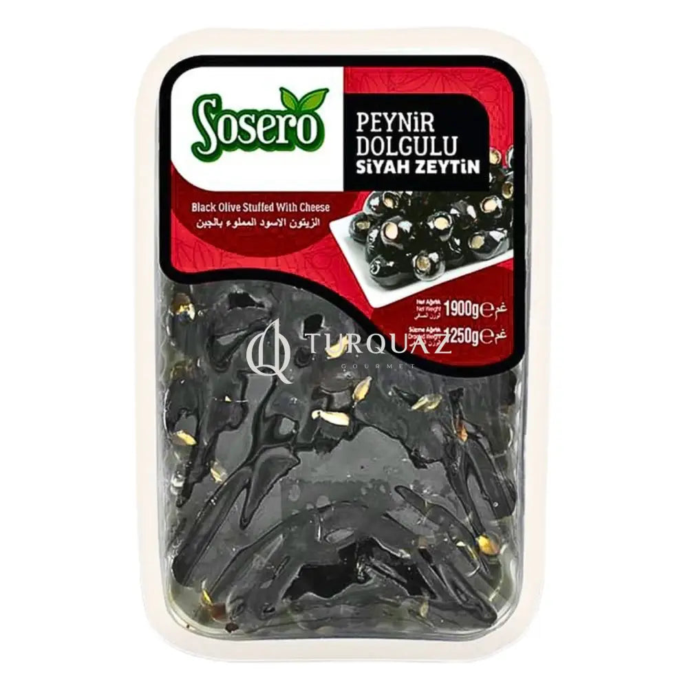Sosero Black Olives Stuffed With Cheese 1.8Kg - Sosero Black Olives Stuffed With Cheese 1.8Kg