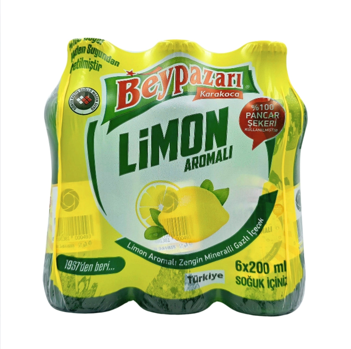 Beypazarı Lemon flavor Mineral Water 200 Ml 6 pcs/Pack