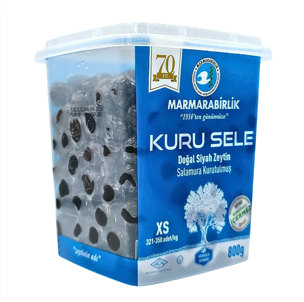 MarmaraBirlik KuruSele Black Olives XS 800 Gr