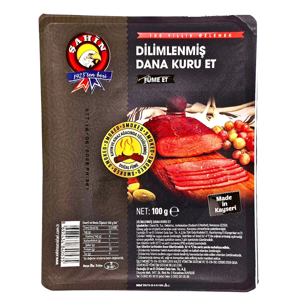 Sahin Sliced Dry Meat 100 Gr