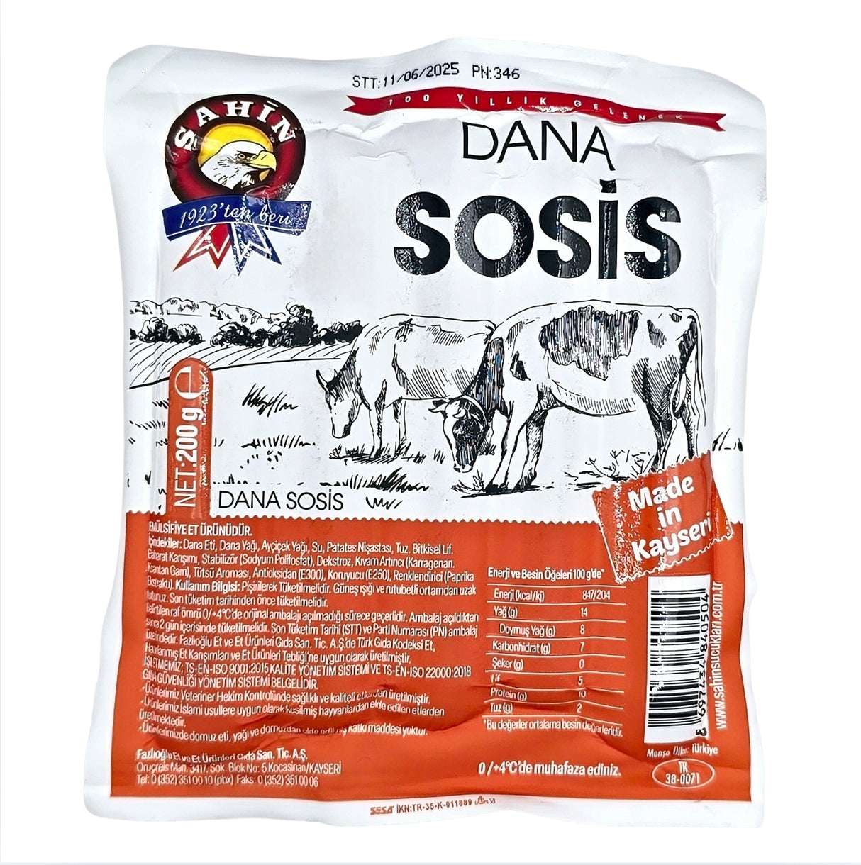 Sahin Vacuum Sausage 200g