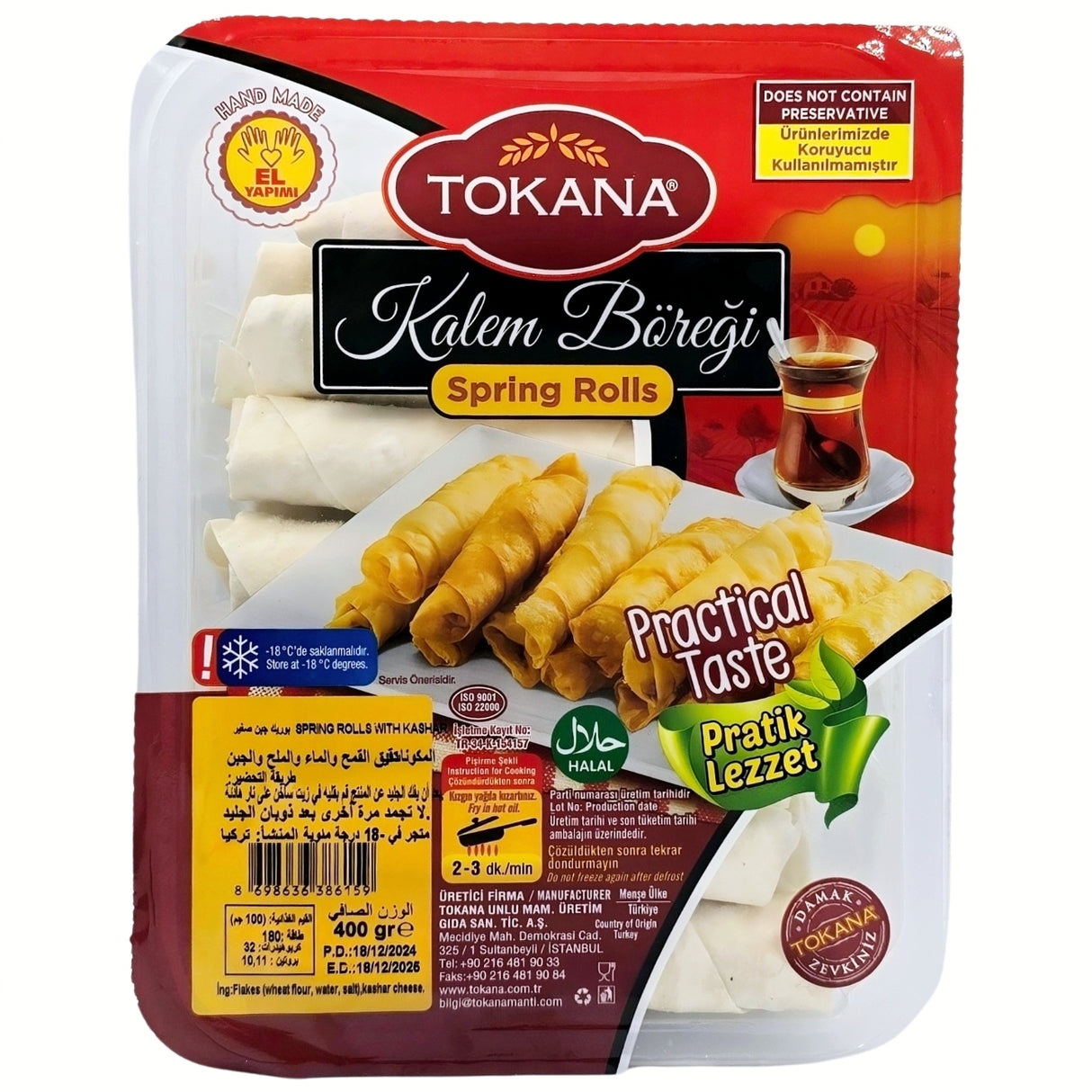 Tokana Cheese Roll Borek 400 Gr