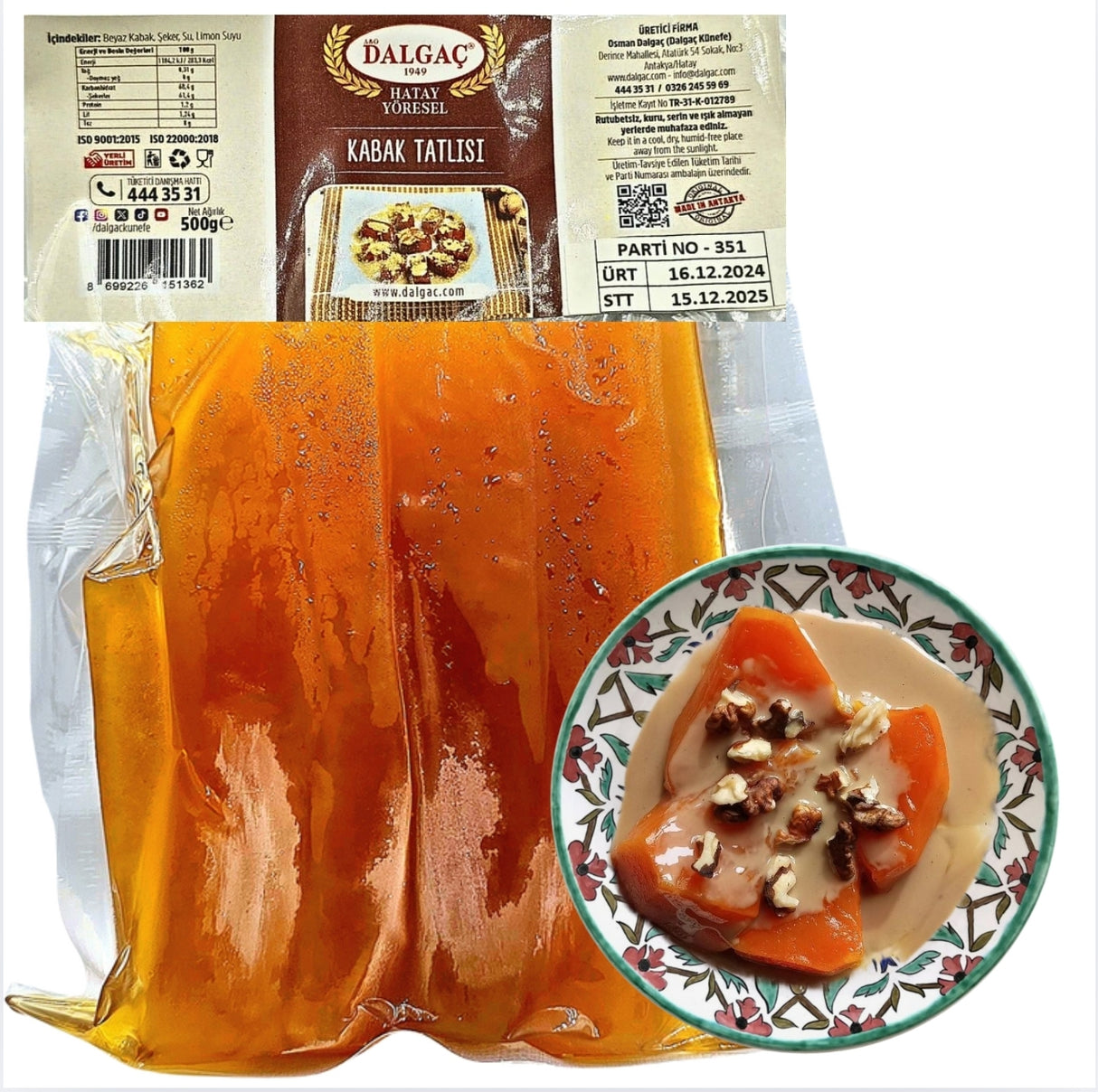 Dalgac Pumpkin Dessert 500 Gr