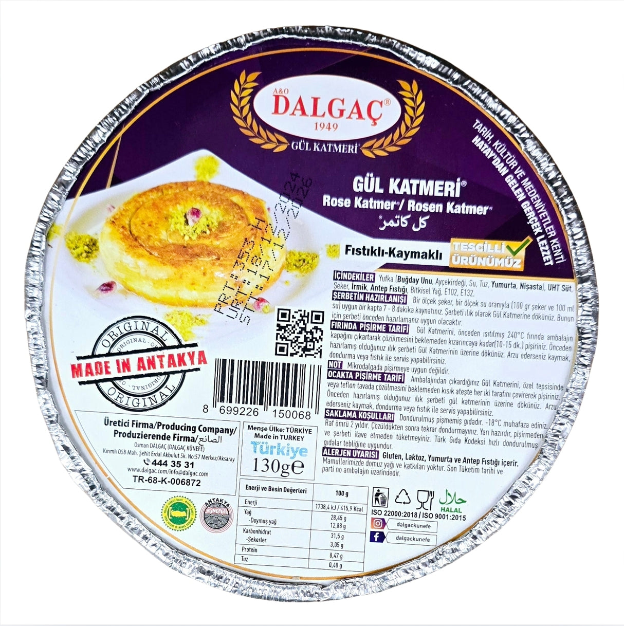 Dalgac Rose Katmer 130g