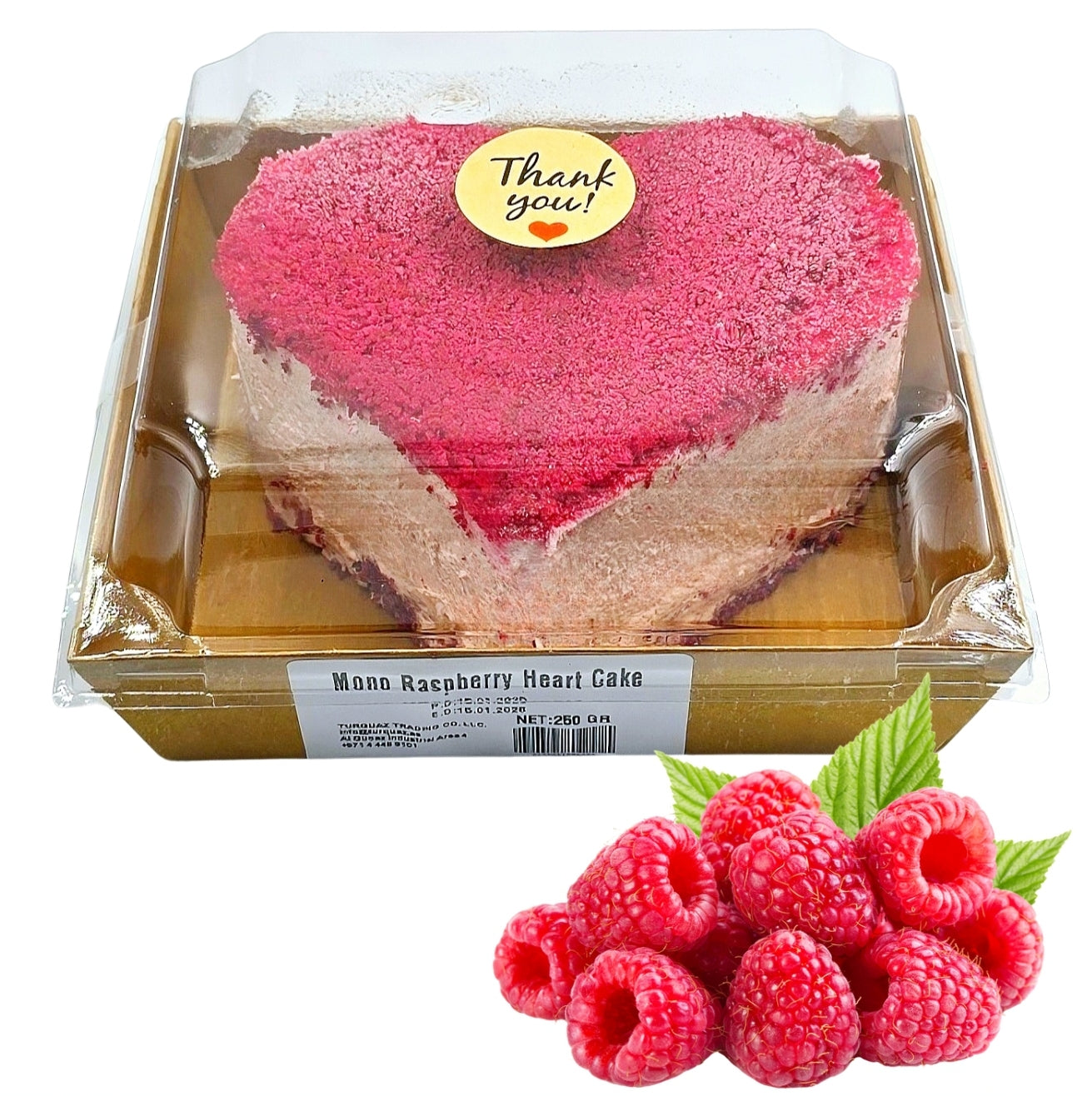 Sweet Heaven Raspberry Heart Cake 250g